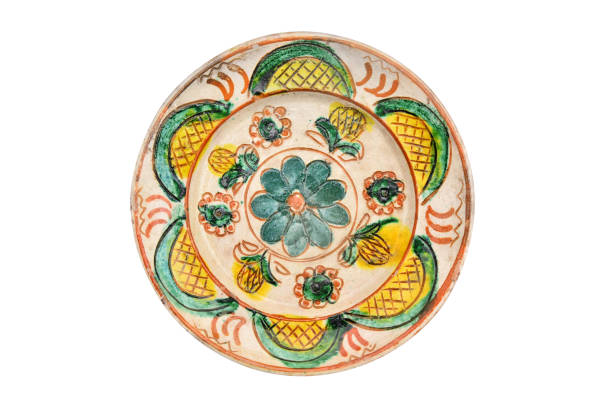 istock Ceramic clay plate traditional earthenware of Ukrainian Kosiv 2108963586