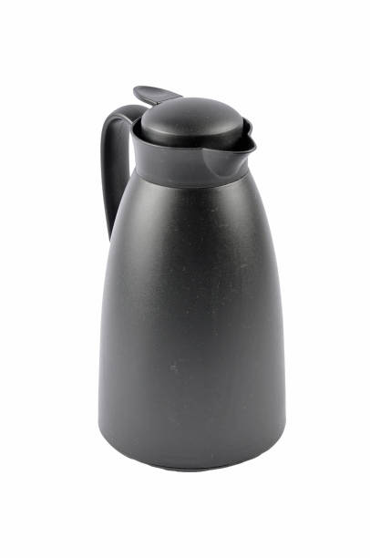 istock Black thermos jug isolated on white background 2108974962