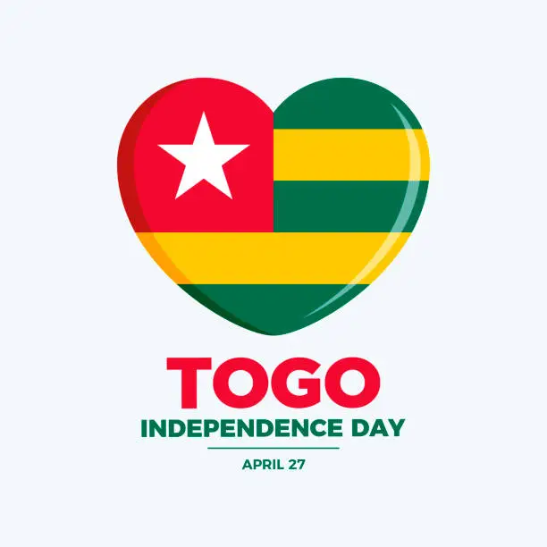 Vector illustration of Togo Independence Day poster vector illustration