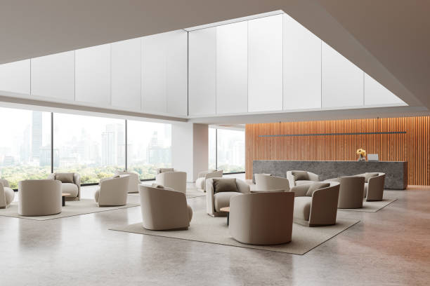 istock White office waiting room corner with armchairs 2108992108