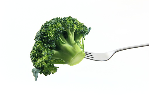 Broccoli on a fork
