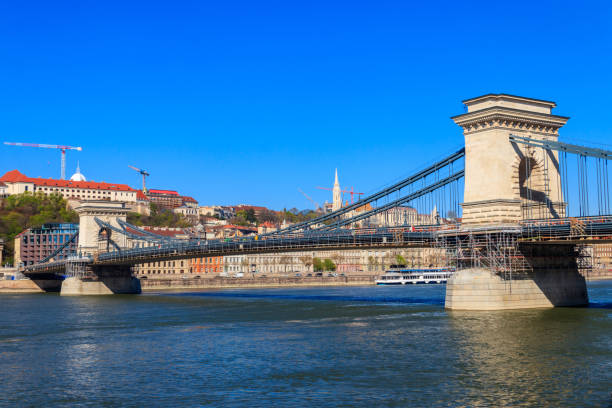 istock Szechenyi Chain bridge over the Danube river in Budapest, Hungary 2109013907