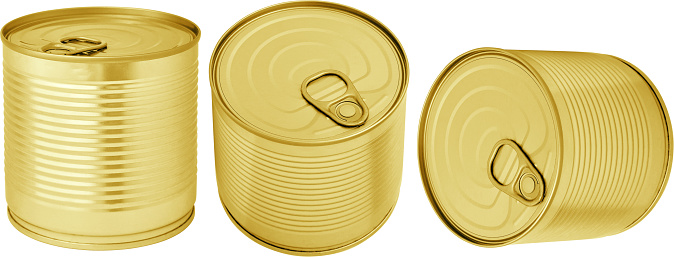 tin can isolated mockup different angles