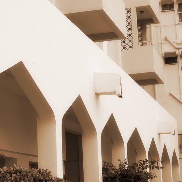 istock Sepia Tone Architectural Features Of Contemporary Building 2109068576
