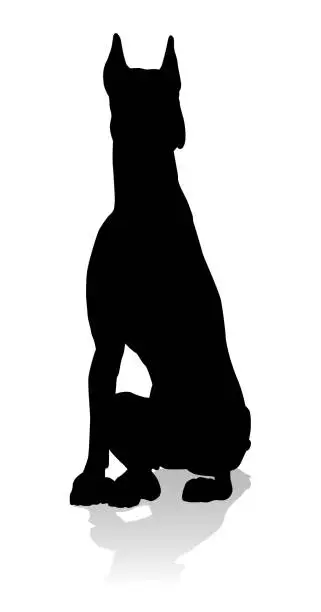 Vector illustration of Dog Silhouette Pet Animal