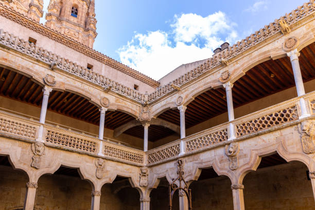 istock Casa de las Conchas in Salamanca, Spain, inside courtyard view 2109232671