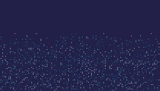 Vector illustration of Digital technology background. Digital data dots blue pattern pixel background