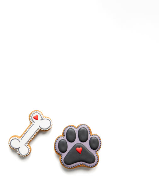 istock Bone and paw shaped gingerbread cookies 2109254892