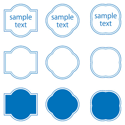 Simple blue labels for headings