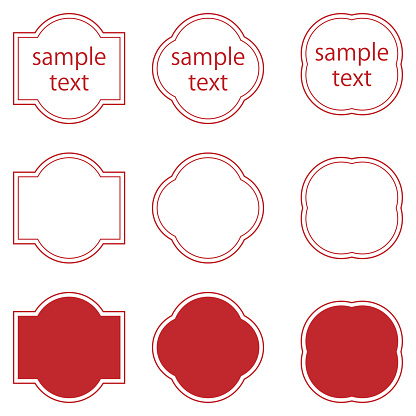 Simple red labels for headings