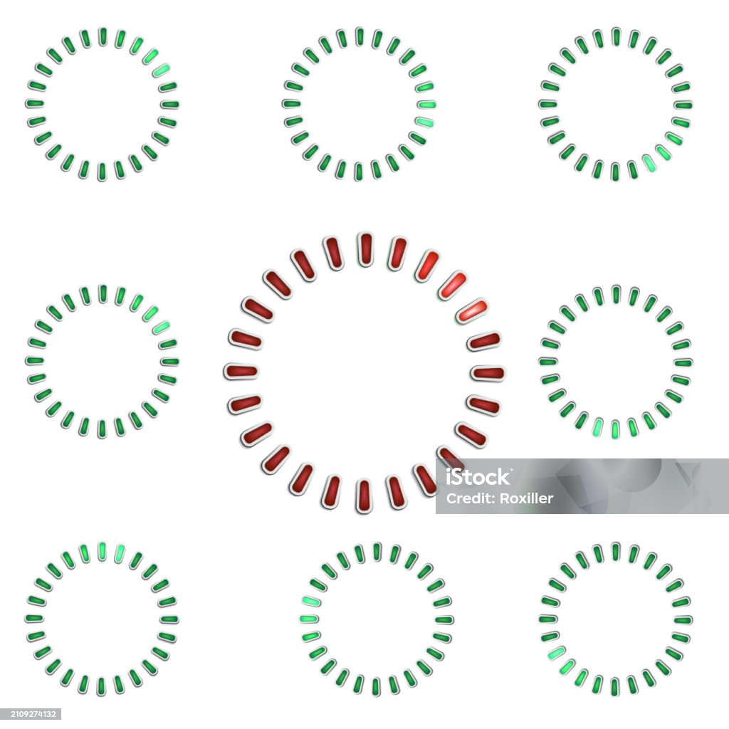 Circular Loading Sign Stock Illustration - Download Image Now - Circle ...