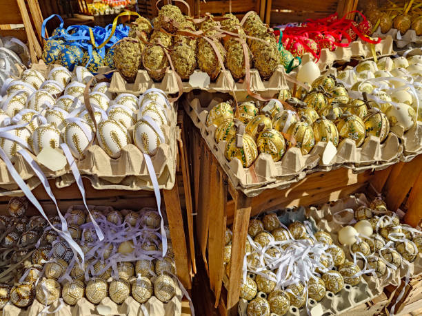 istock Traditional Easter market with easter eggs in Vienna Austria 2109295174