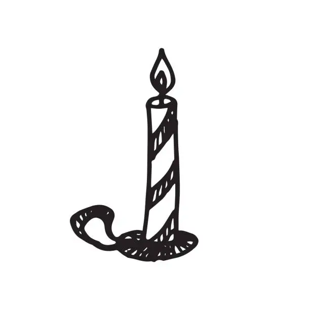 Vector illustration of vector illustration of candle for Novruz holiday