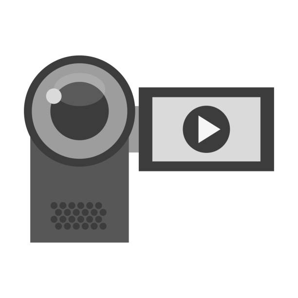 istock Camcorder and video player icon. Filmmaking equipment. Digital recording symbol. Media playback interface. Vector illustration. EPS 10. 2109330666