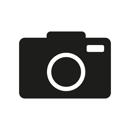 Compact camera icon. Photography equipment symbol. Simple capture device. Snapshot tool graphic. Vector illustration. EPS 10. Stock image.