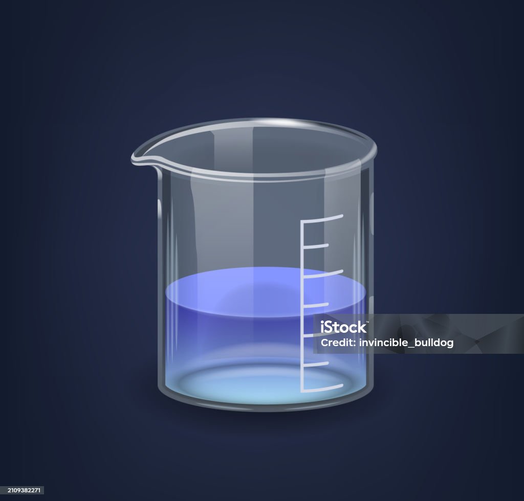 Lab Measuring Container Beaker Laboratory Measure Flask Is A Glass Container With Volume ...