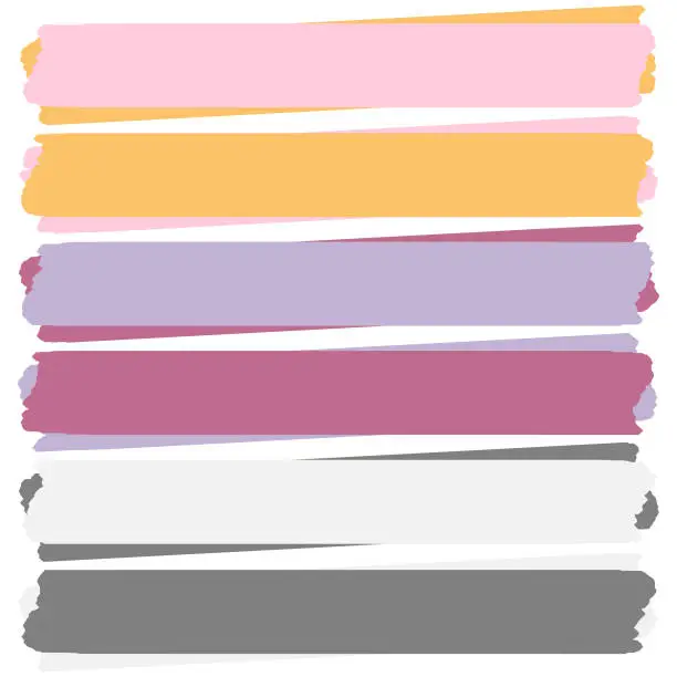 Vector illustration of Six-color Memo Pad