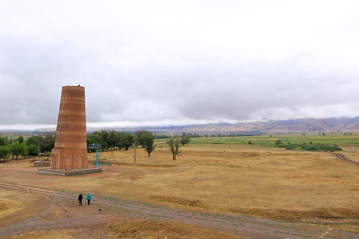 August 31 2023 - Tokmok in Kyrgyzstan: Old Burana tower located on famous Silk road