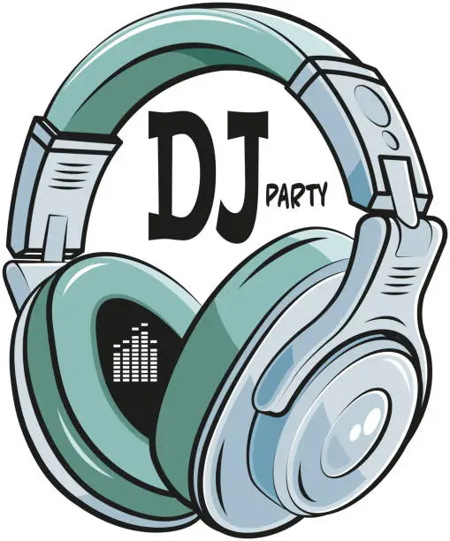 Vector illustration of DJ PARTY