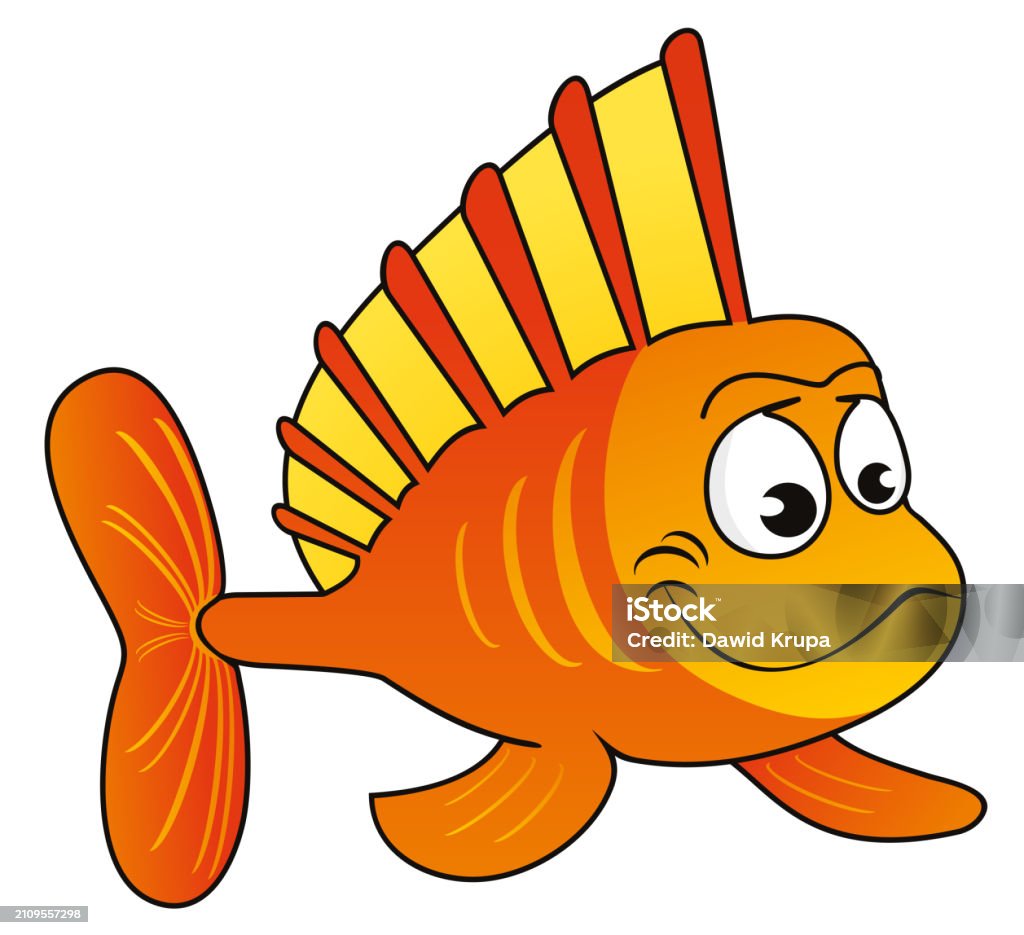 Orange Fish Vector Exotic Orange Fish Stock Illustration - Download Image Now - Animal ...