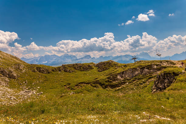 istock Dolomiti Alps in Alta Badia landscape view 2109560156