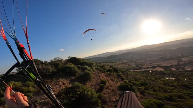 POV paraglider - Sunset soaring in Spain