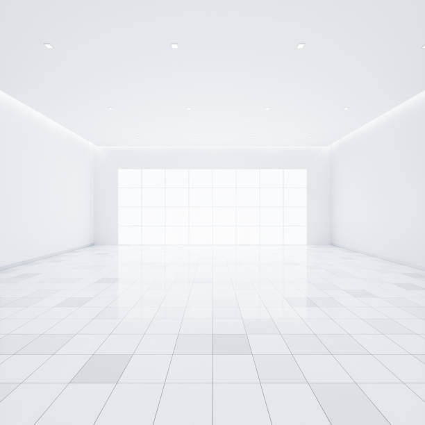 istock 3d rendering of empty room and tile floor for background. 2109608297