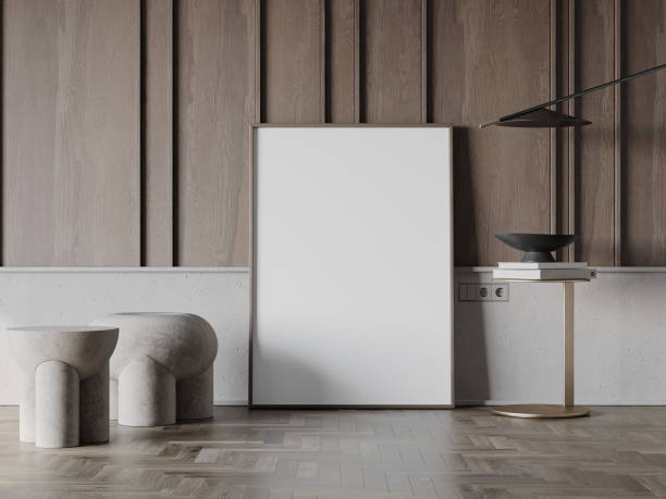 istock Mock-up poster in living room minimalism interior style' 2109637870