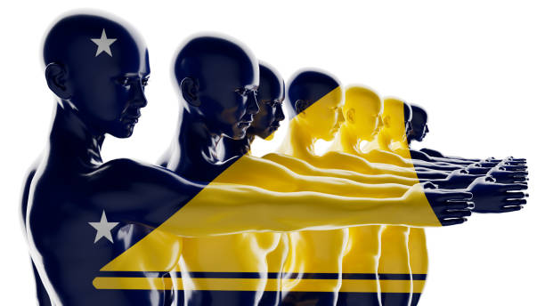 istock Silhouetted Procession Highlighting the Flag of Curacao 2109671182