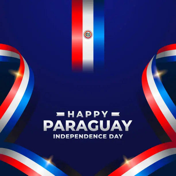 Vector illustration of Paraguay Independence day design illustration collection