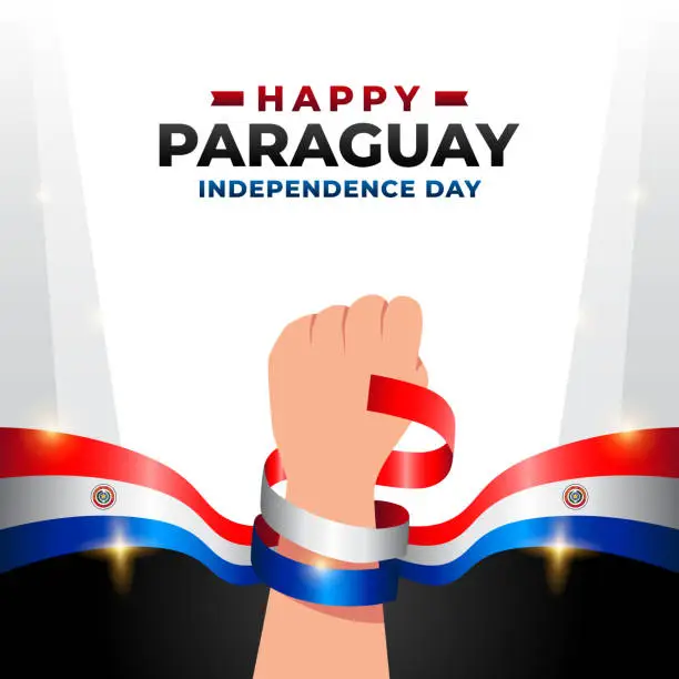 Vector illustration of Paraguay Independence day design illustration collection