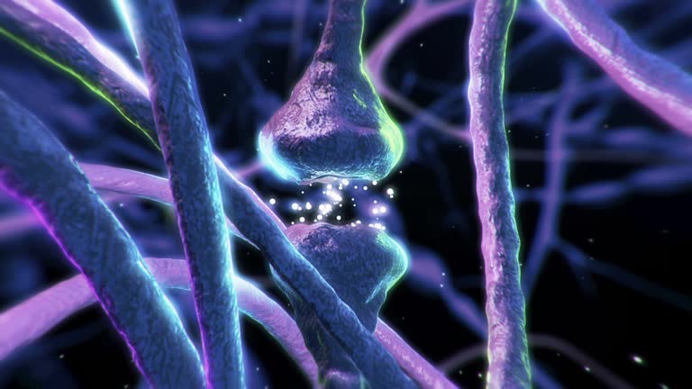 Neuron synapse,impulses in brain.