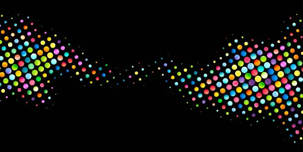 Vector illustration of Cosmic Colorful Dots Wave