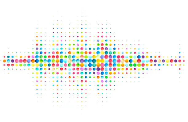 Vector illustration of Rainbow Bubble Spectrum Wave