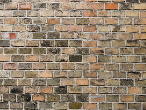 Detail of the old brick wall - brick pattern.