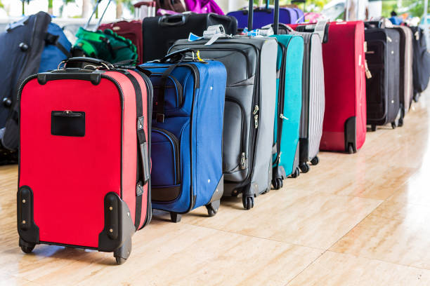 istock Row of travel bags 2109920095