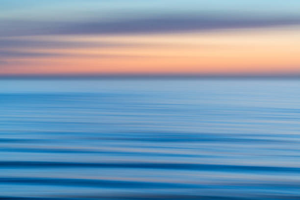 Long exposure sunset photography of water in Vidzeme region, Latvia