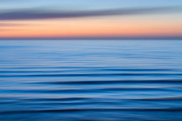 Long exposure sunset photography of water in Vidzeme region, Latvia
