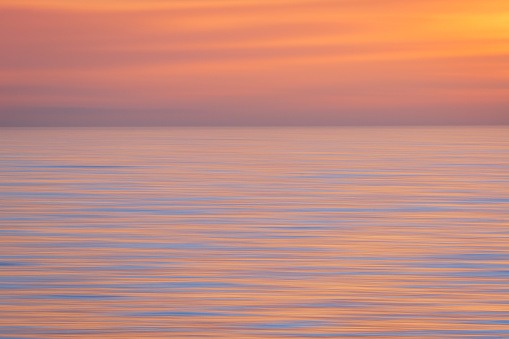 Long exposure sunset photography of water in Vidzeme region, Latvia