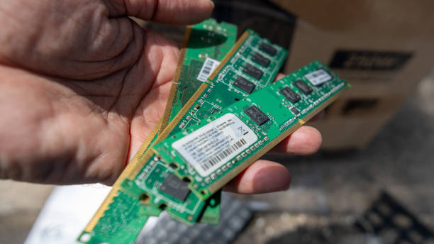 IT and computer parts thrown on the floor