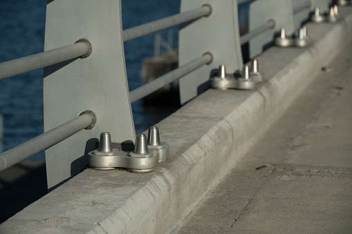 Closeup of engineering details of Evergreen Floating Bridge - 2