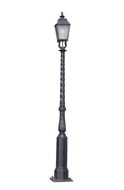 istock Street lamppost, isolated over white 2110002324