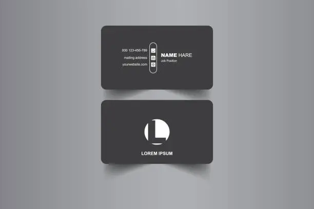 Vector illustration of Business-Card-Design-Template-Dark-Light