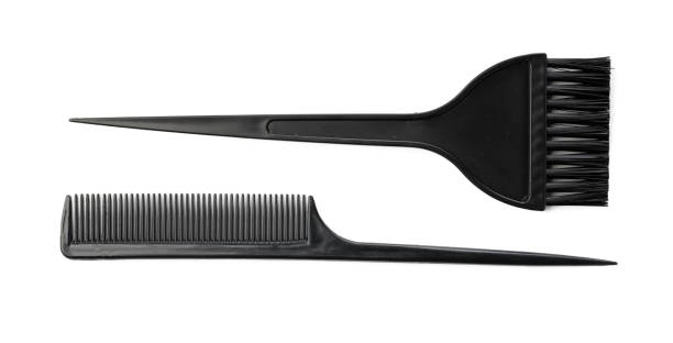 istock Black plastic hair comb isolated on white background 2110065278