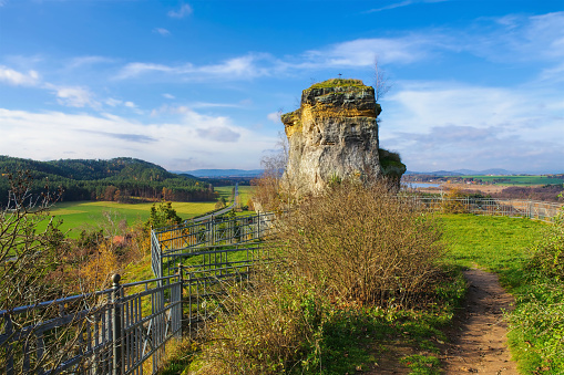 Rock castle ruins Habstein in Bohemia near Ceska Lipa