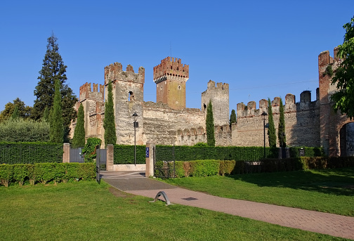 Lazise castle on Lake Garda in Italy