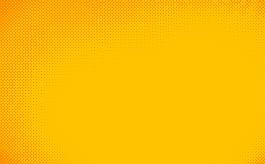 Orange and yellow halftone pattern vector gradient vignette illustration