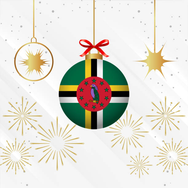 istock Christmas Ball Ornaments Dominica Flag Celebration 2110230243