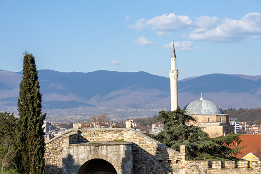view of the Votno mountain from the fortress of the city of Skopje
