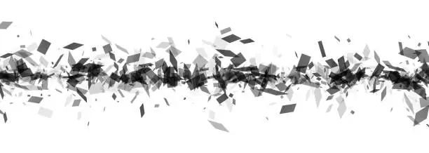 Vector illustration of Grayscale Shards Frame